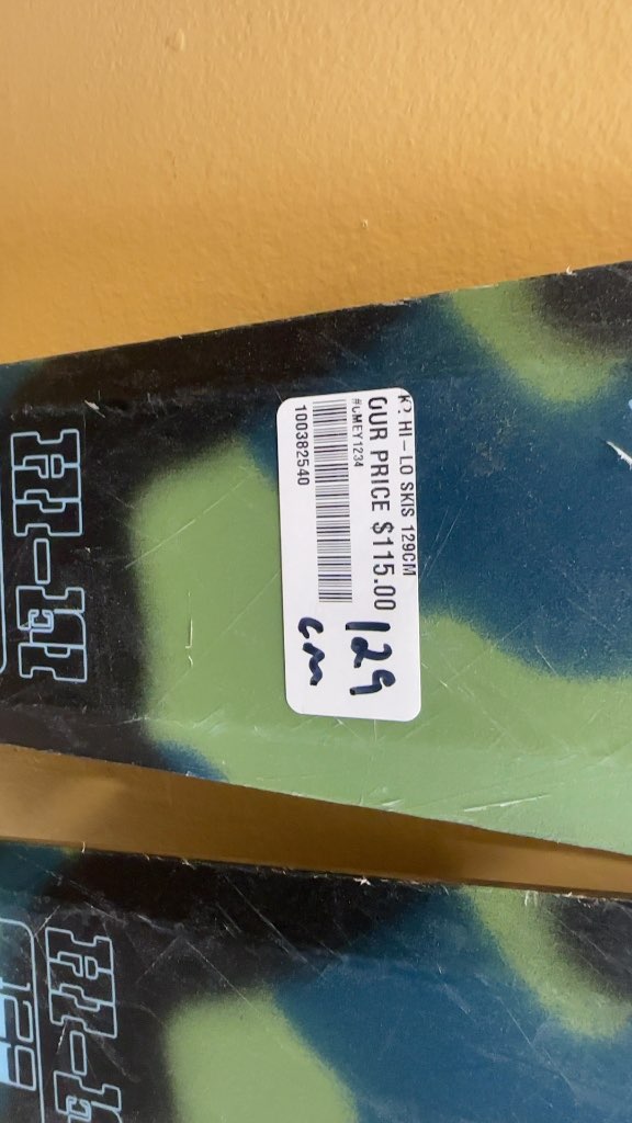 K2 Hi-Lo Skis with Marker 4.5 Bindings Used 129cm