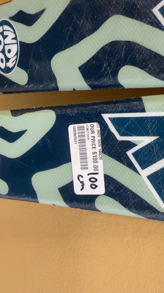 K2 Indy 100 Junior Skis Used 100cm