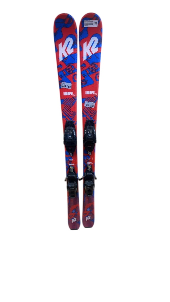 K2 Indy Junior Skis with Marker 4.5 Bindings Used 124cm - image 1