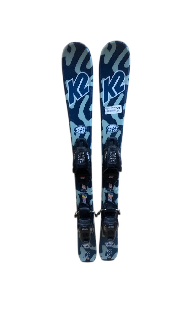 K2 Indy Junior Skis with Marker 4.5 Bindings Used 88cm - image 1