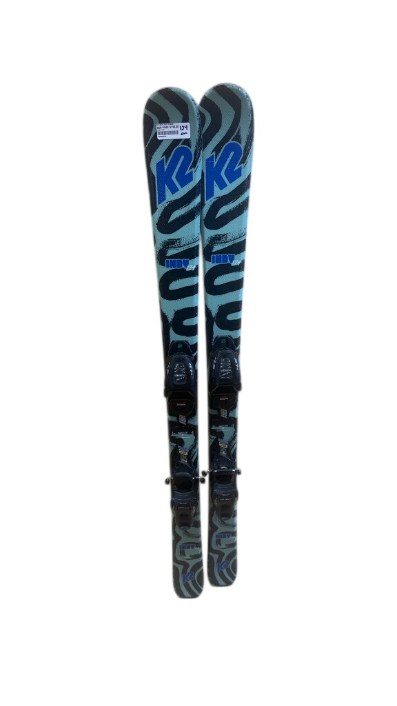 K2 Indy Youth Skis with Marker 4.5 Bindings 124cm - Used - image 1