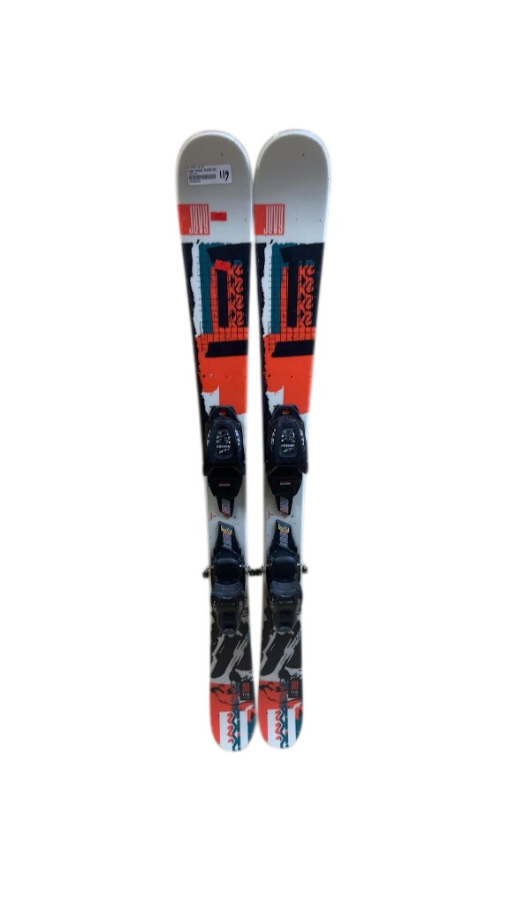 K2 Juvy Skis with Marker 4.5 Bindings Used 119 cm - image 1
