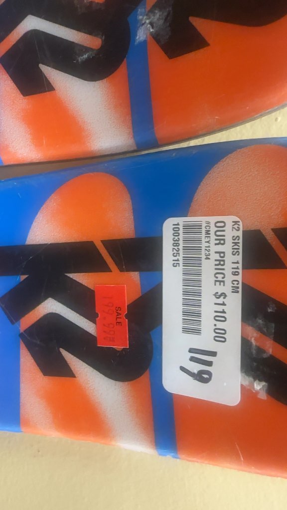 K2 Missy Skis with Marker Bindings Used 119 cm