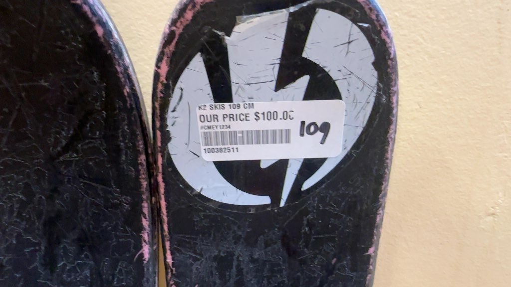 K2 Missy Youth Skis with Marker Bindings Used 109 cm