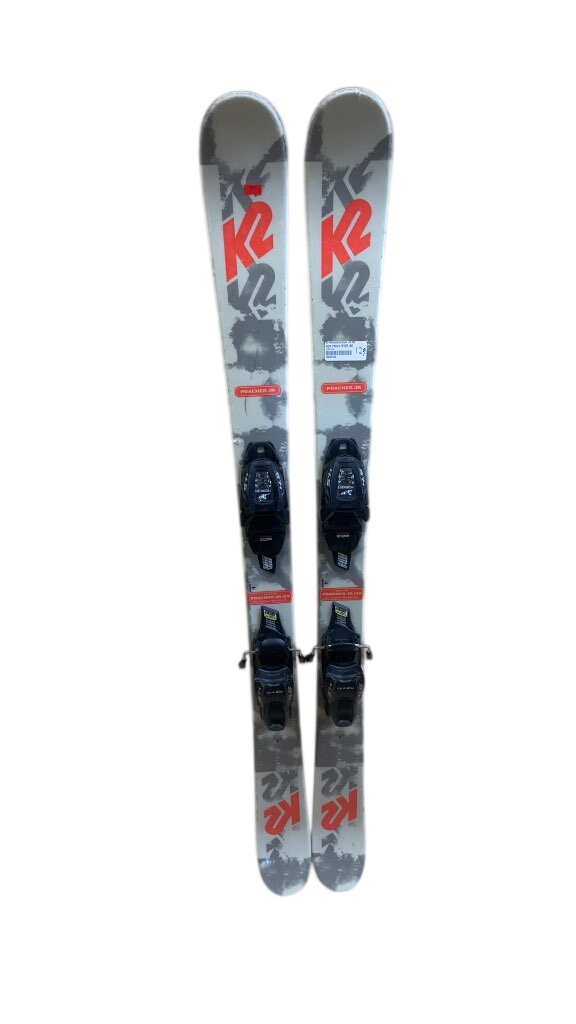 K2 Poacher Jr Skis with Marker 4.5 Bindings Used 129cm - image 1