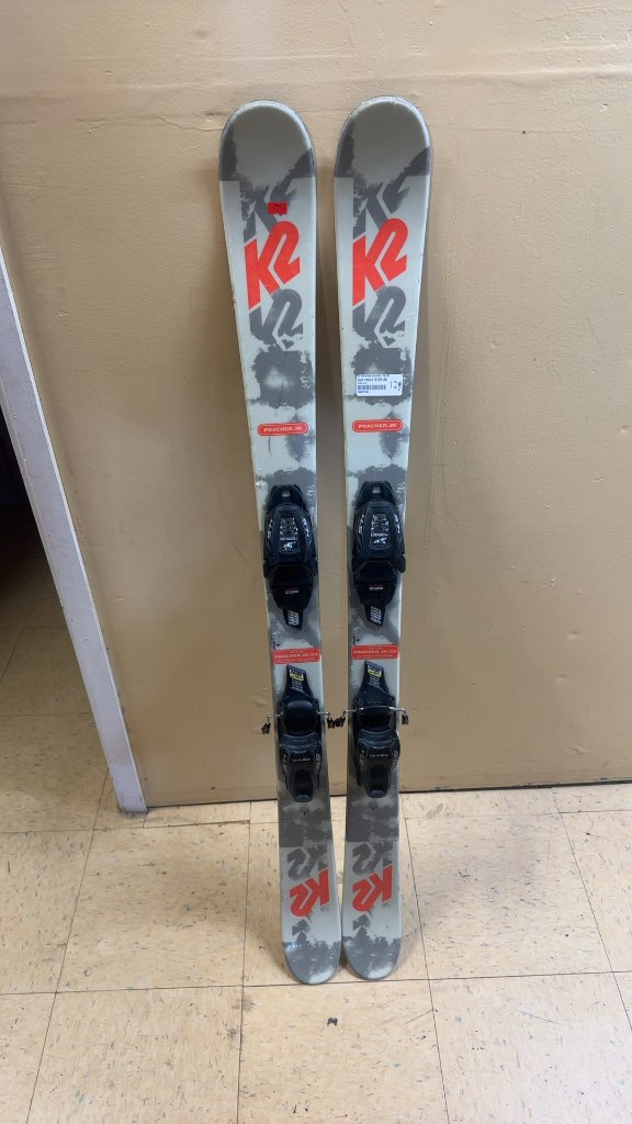 K2 Poacher Jr Skis with Marker 4.5 Bindings Used 129cm