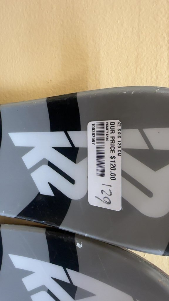 K2 Skis Juvy Youth Twin Tip Used 129cm