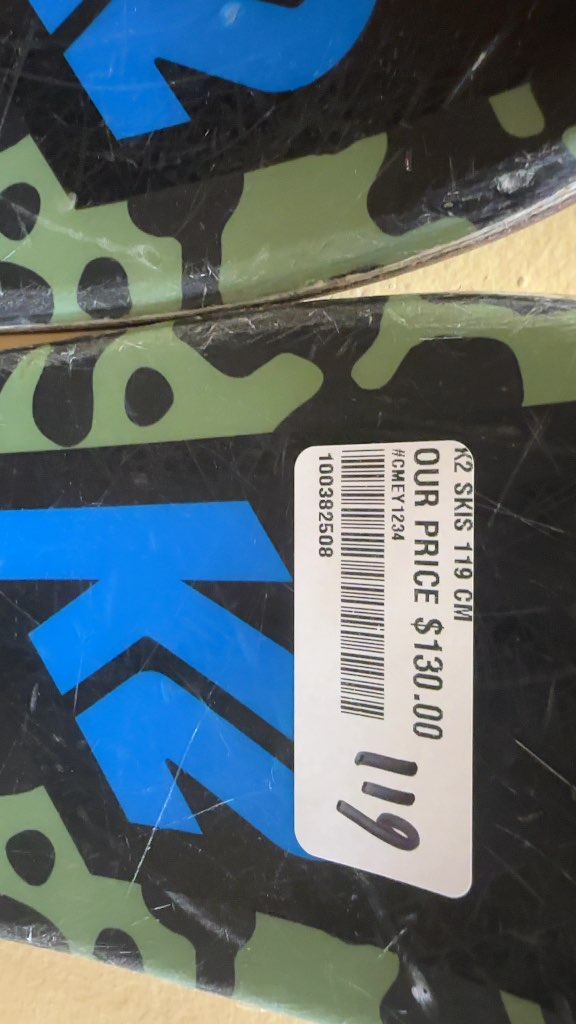 K2 Skis Poacher Jr Green Camo Used 119 cm