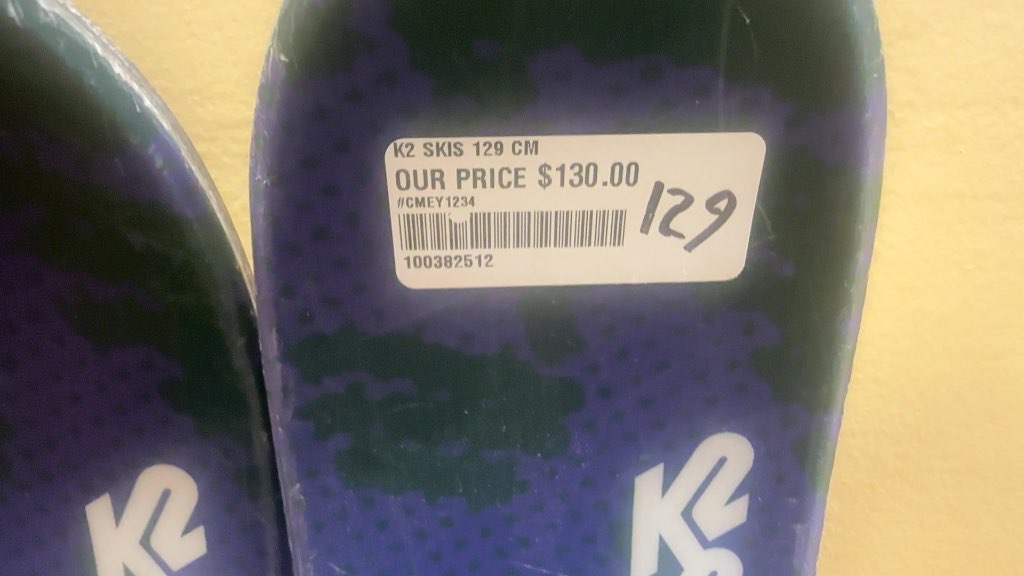 K2 Skis with Marker 7.0 Bindings Used 129cm