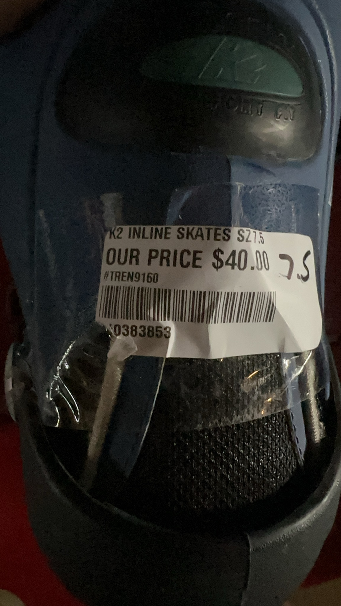 K2 Velocity Inline Skates - Size 7.5
