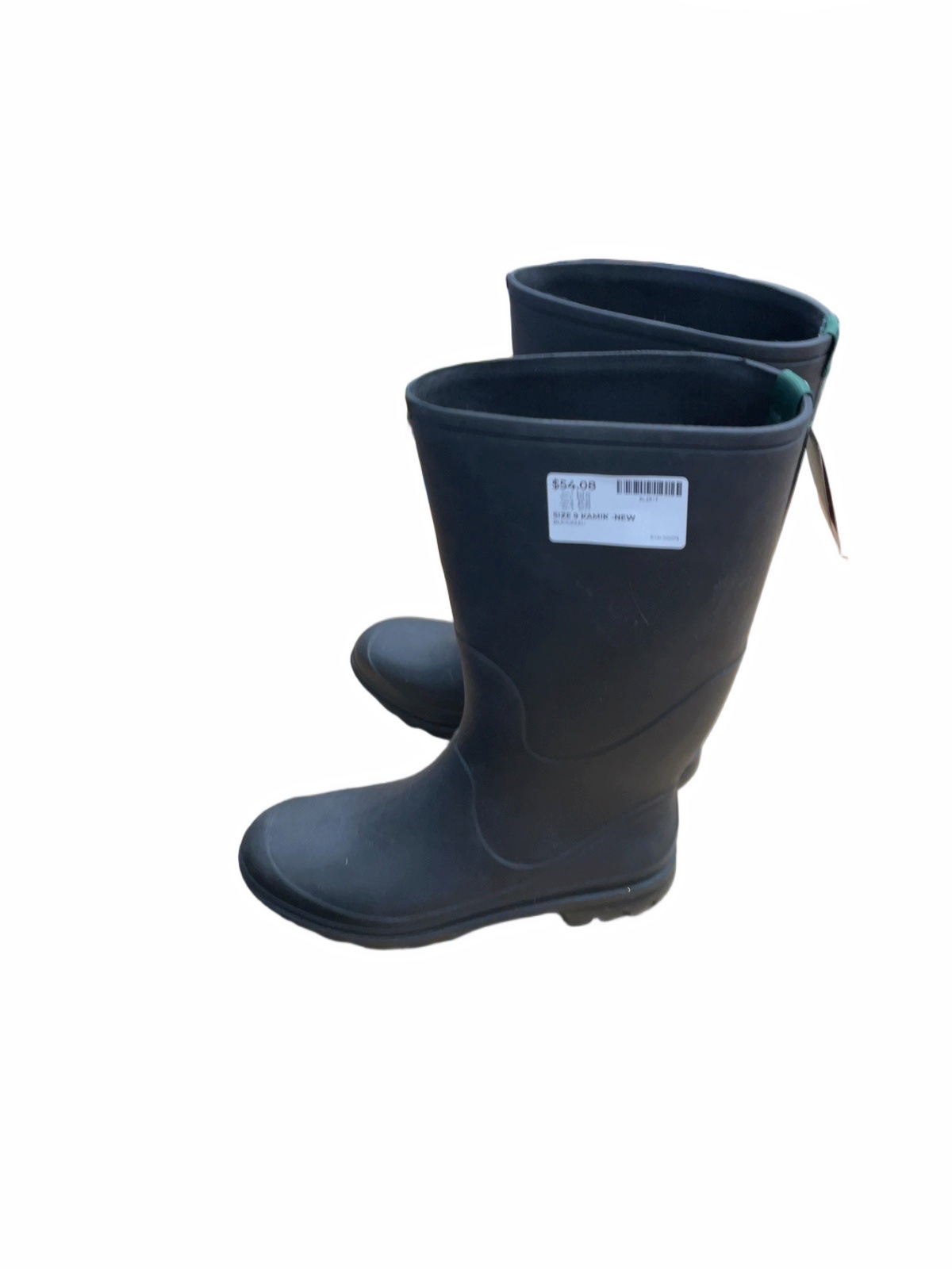Kamik Rain Boots Size 9 Black/Green New - image 1