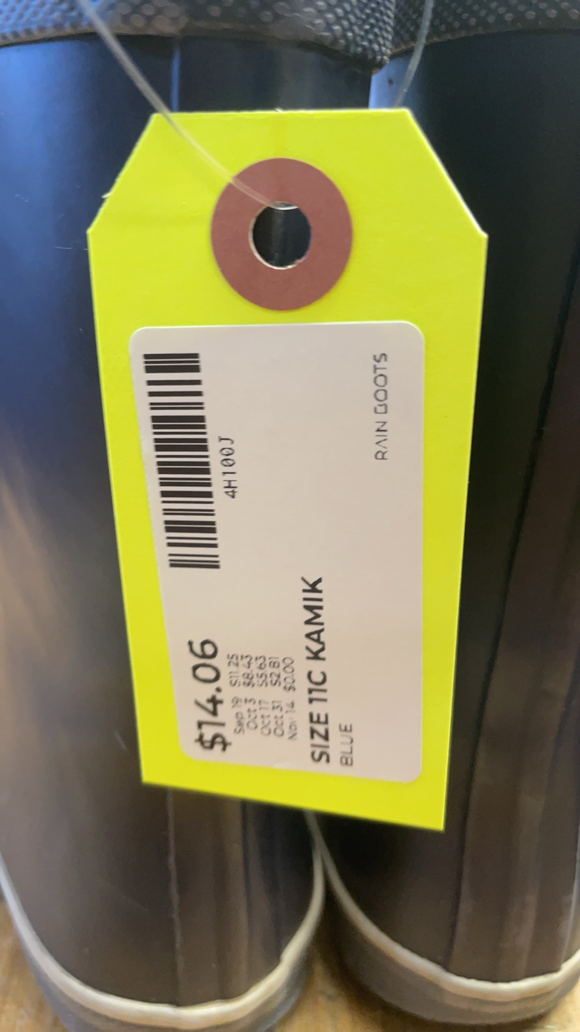 Kamik Splash 11C Blue Rain Boots