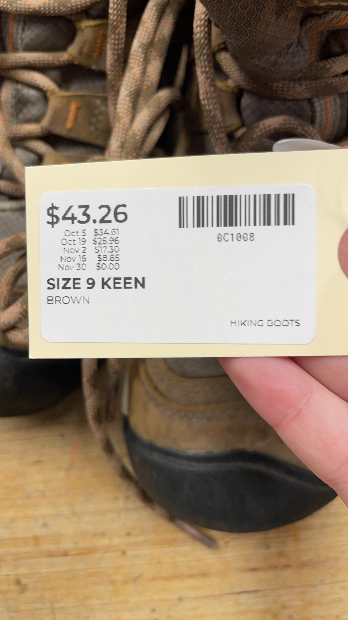 KEEN Hiking Boots Size 9 Brown