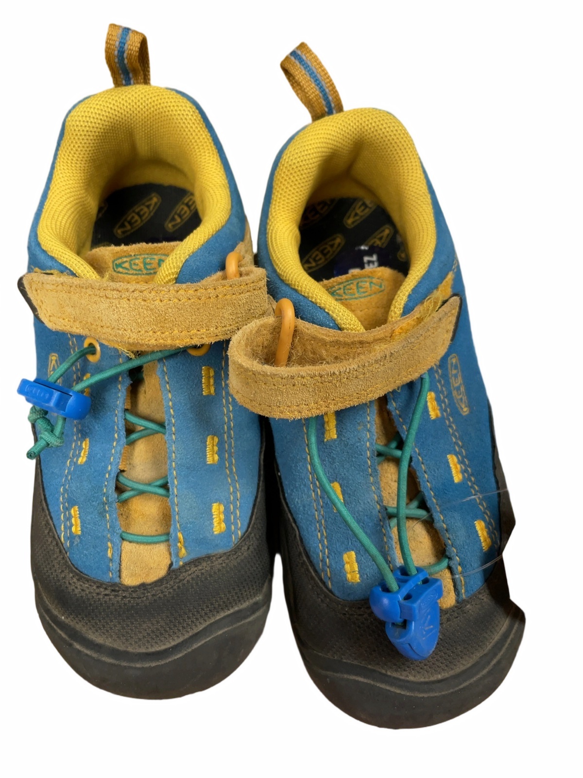 KEEN Hiking Shoes Size 12.5C Blue/Yellow - image 1