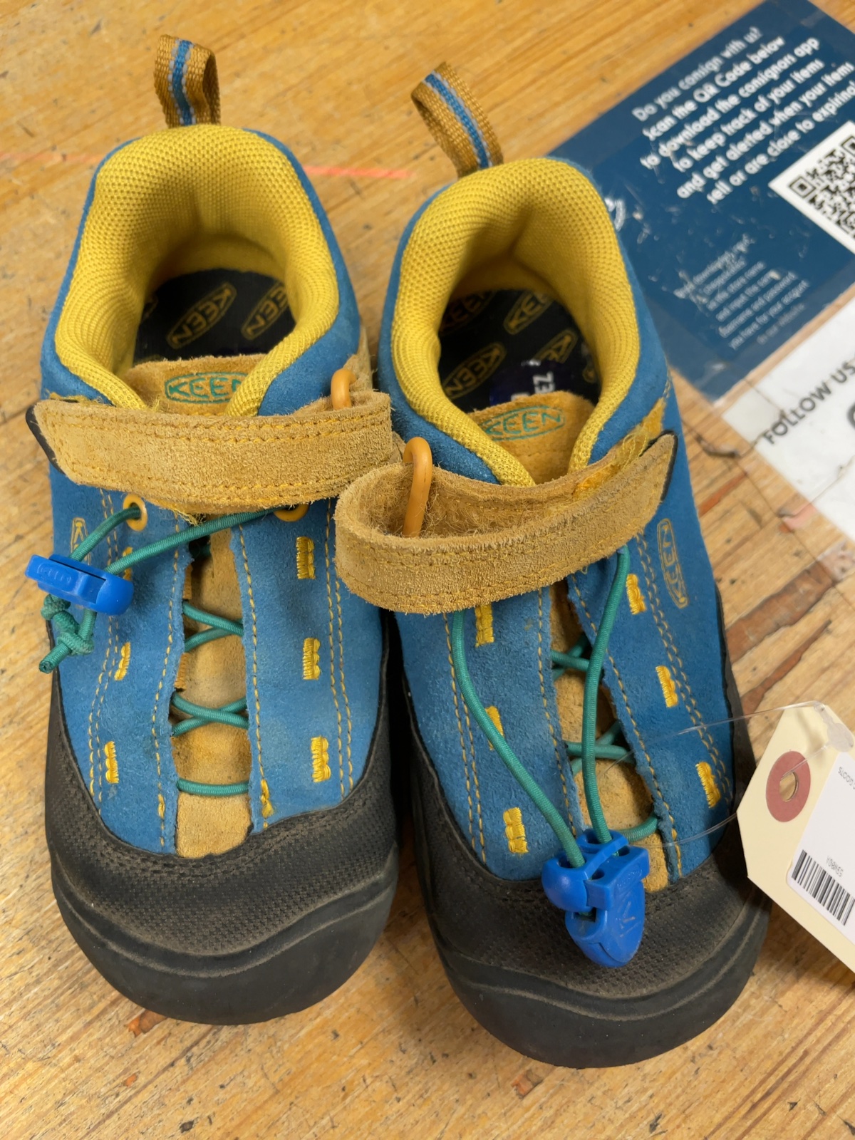 KEEN Hiking Shoes Size 12.5C Blue/Yellow