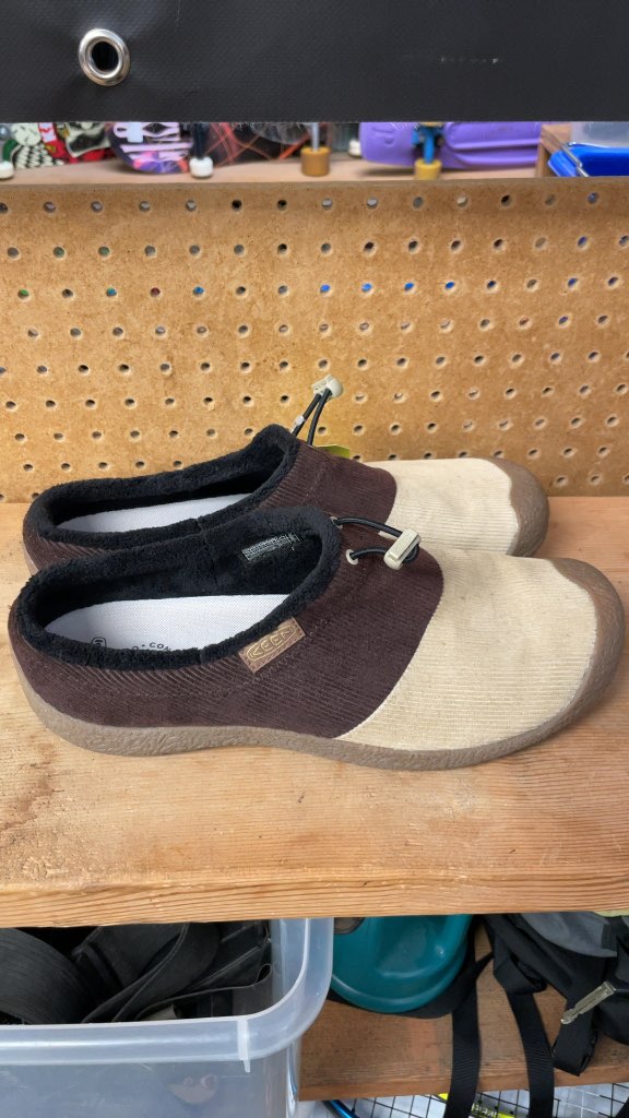Keen Howser Corduroy Slip-on Sneakers - Brown/Beige - Size 11.5