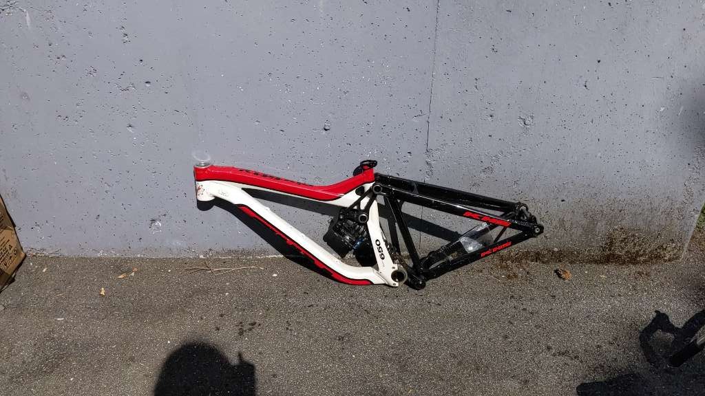 KHS DH 650 Full Suspension Mountain Bike Frame Used 27.5"