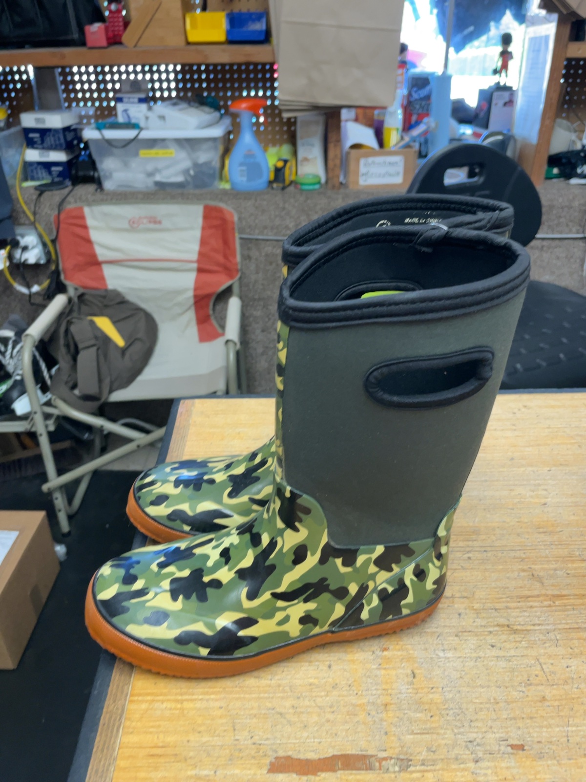 Kids Camo Rain Boots - Size 5