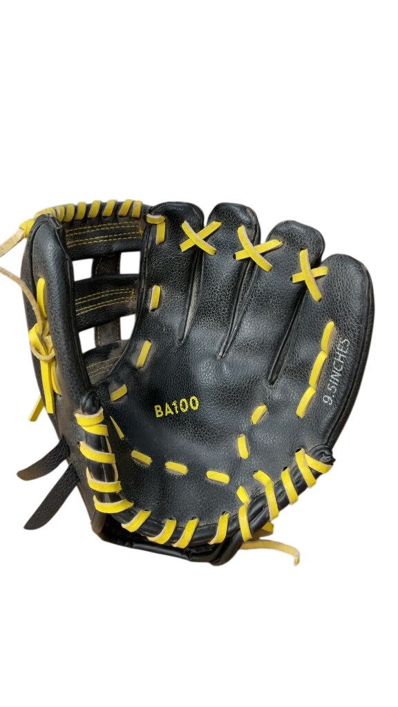 Kipsta BA100 9.5" Baseball Glove - Black/Yellow