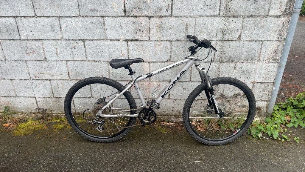 Kona Fire Mountain Hardtail Mountain Bike Silver Used 15" Frame