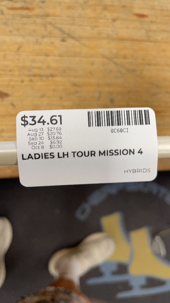 Ladies Left Handed Tour Mission 4 Hybrid Golf Club - 22°
