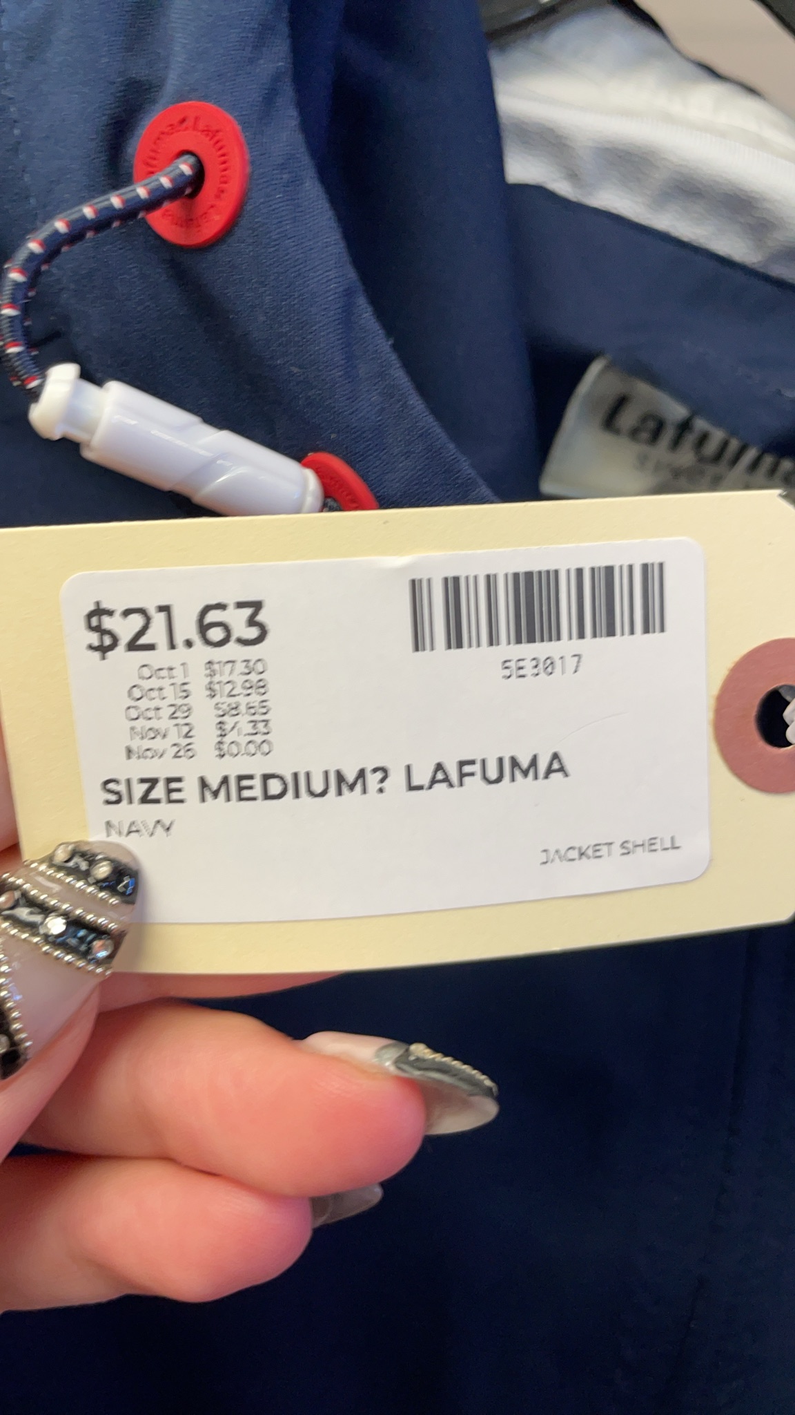 Lafuma Jacket Shell Medium Navy