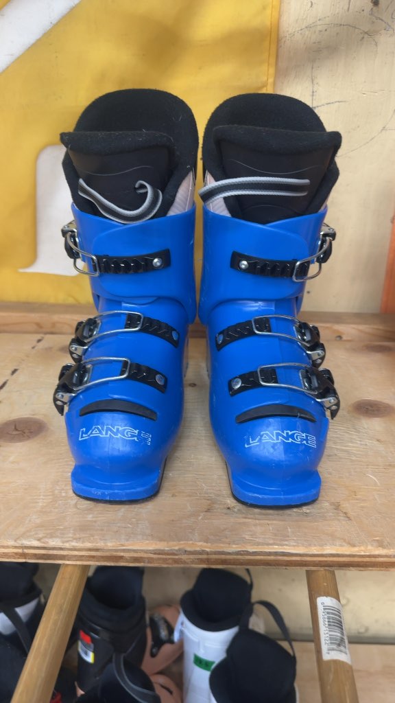 Lange Kids Ski Boots RSJ 50 Blue Used Size 19.5