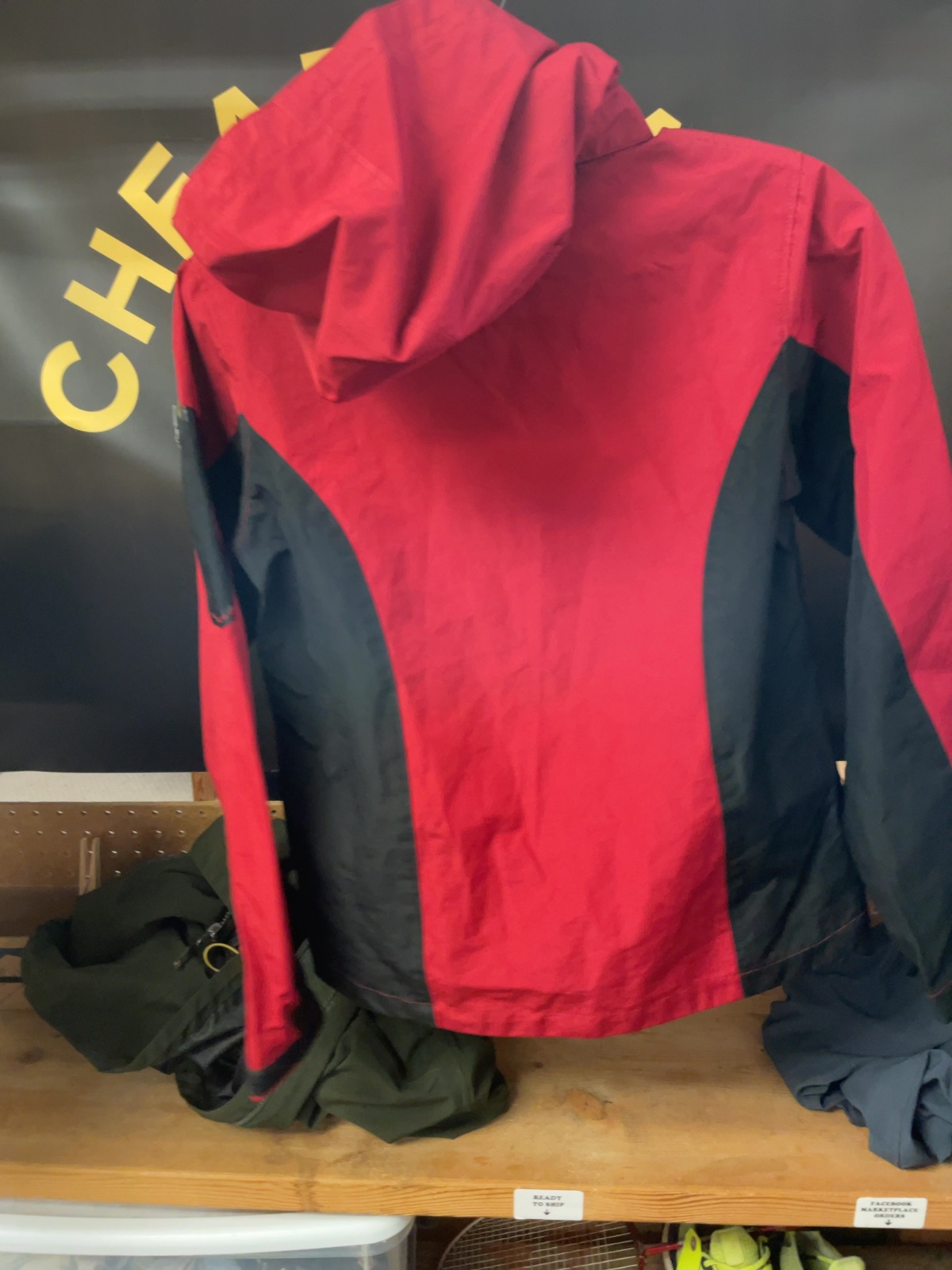 Leader Rain Jacket Size XS Red