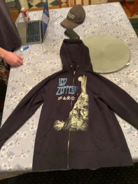 Led Zeppelin Zip-Up Hoodie The Hermit Graphic Black Good Condition Size S - image 3