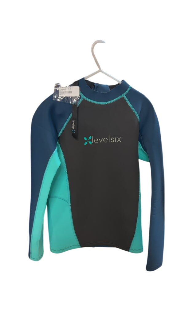 Level Six Long Sleeve Wetsuit Shirt Teal Good Condition - image 1