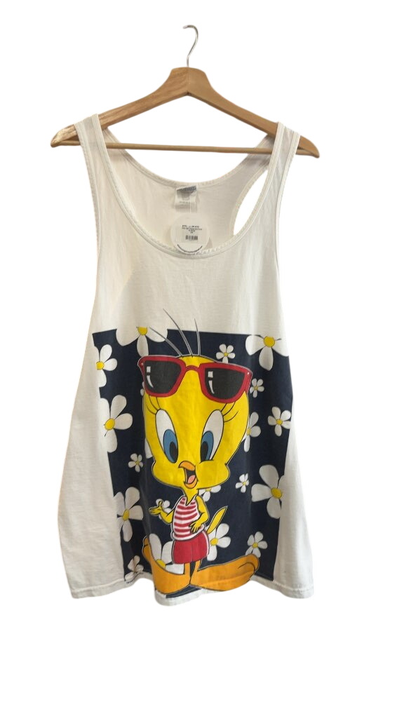 Looney Tunes Tank Top Tweety Bird 1997 Vintage XL - image 1