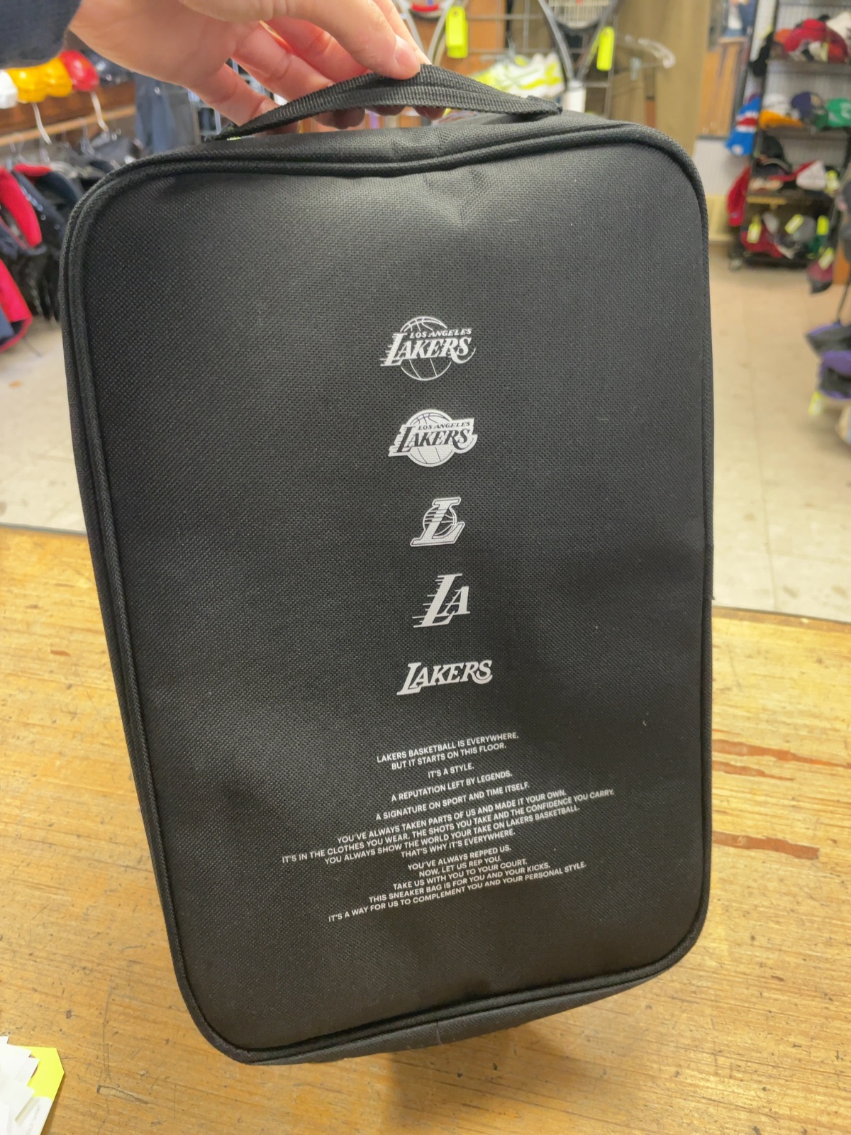 Los Angeles Lakers Sneaker Bag Black