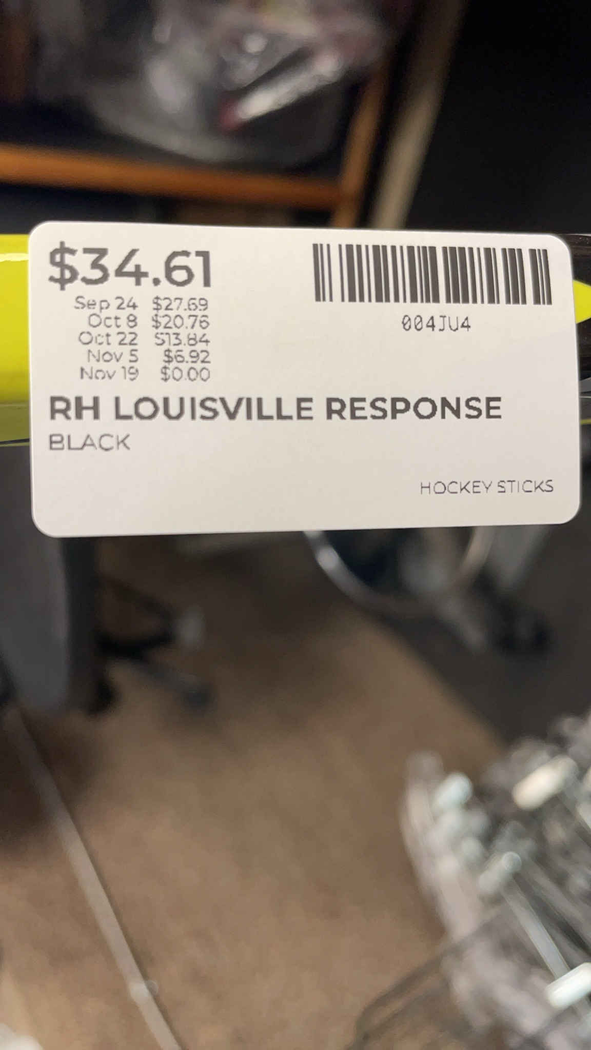 Louisville Response R-BL 100 Flex 40 P92 RH Hockey Stick