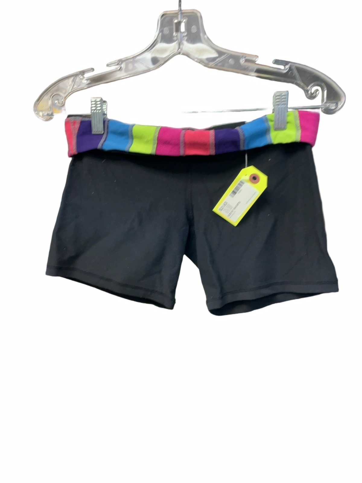 Lululemon Athletic Shorts Size 6 Black Multi-Color Waistband - image 1