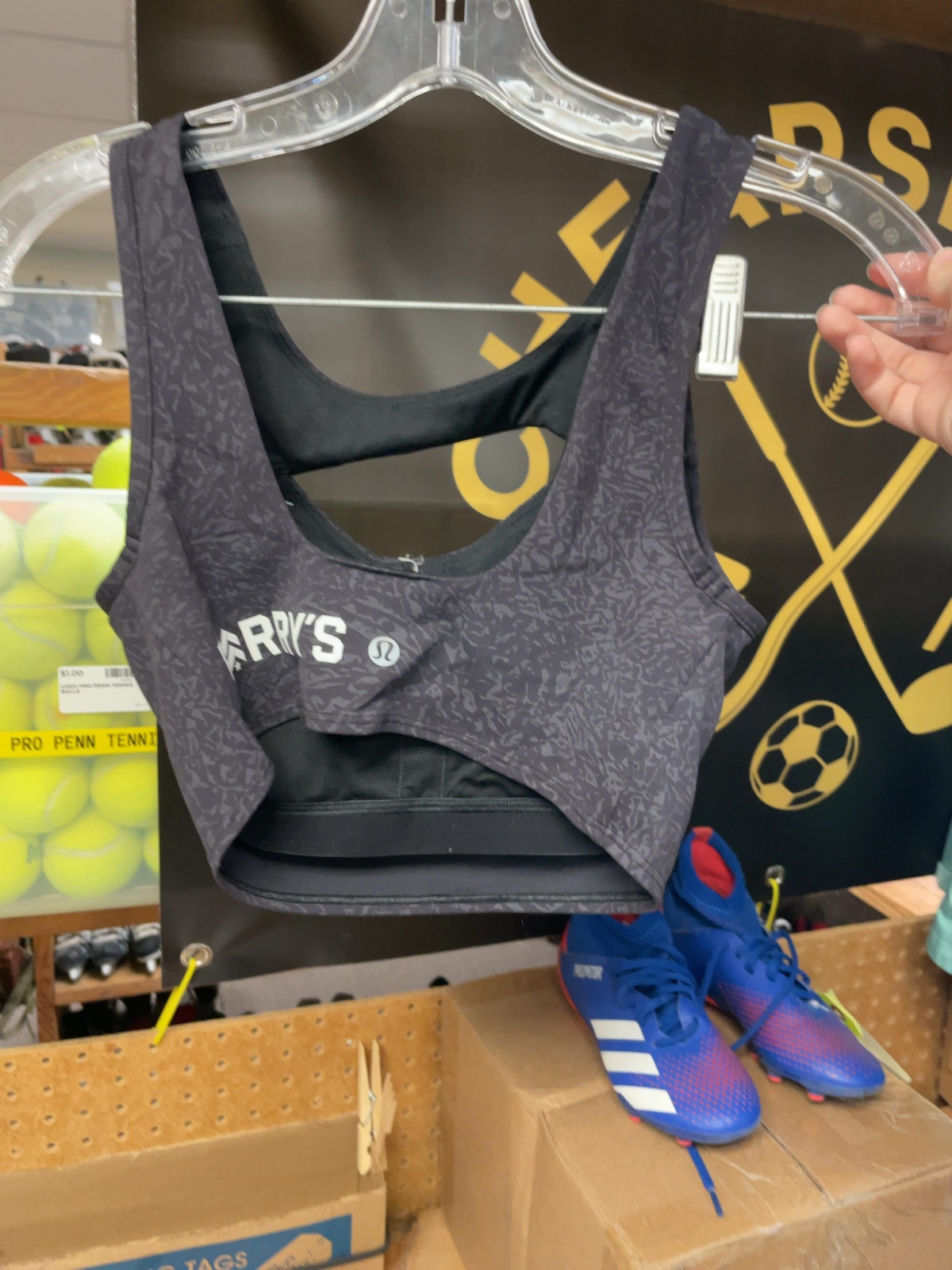 Lululemon Barry's Size 4 Grey Patterned Sportbra