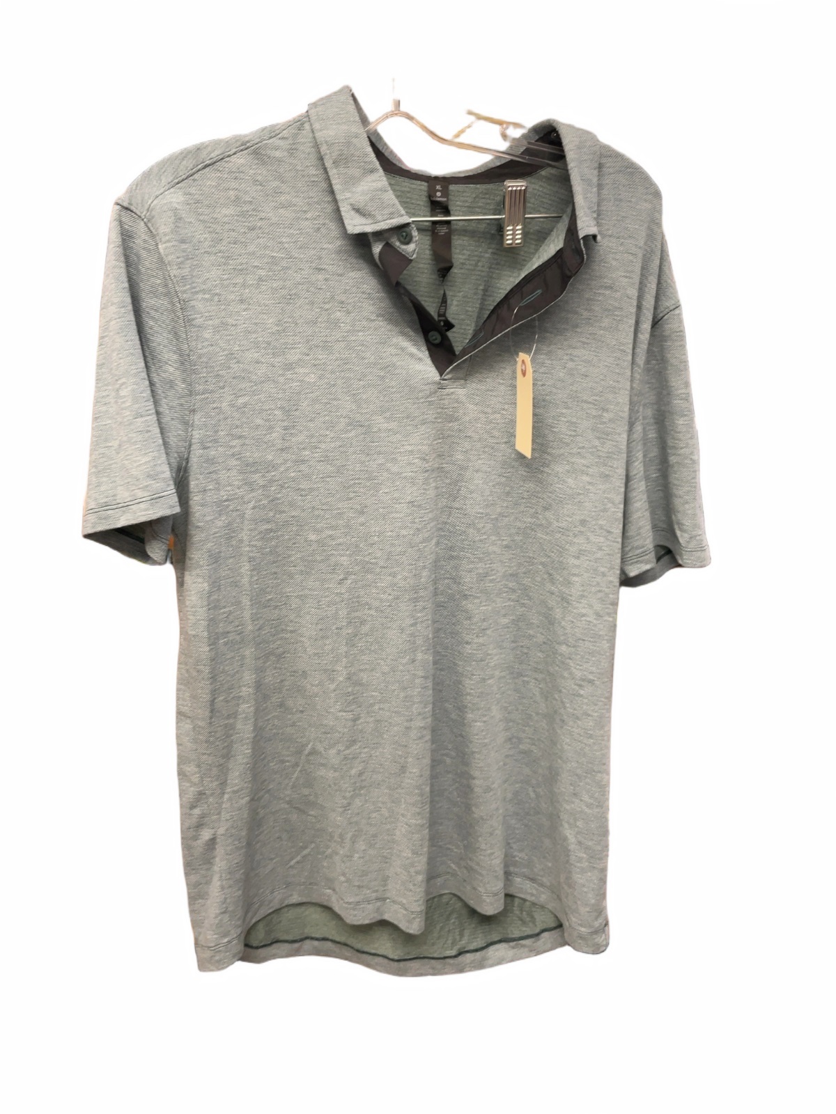 Lululemon Button Polo T-Shirt Size XL Grey - image 1