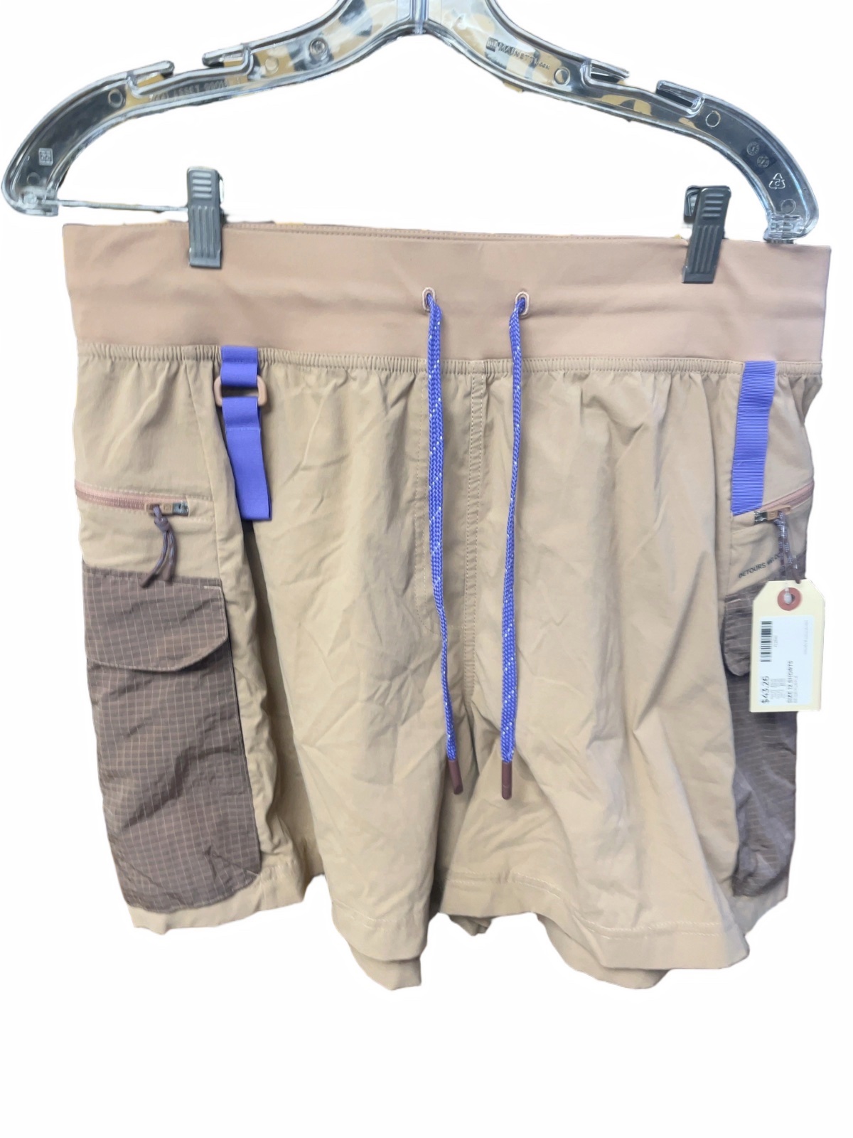 Lululemon Detours Welcome Size 12 Beige/Purple Shorts - image 1