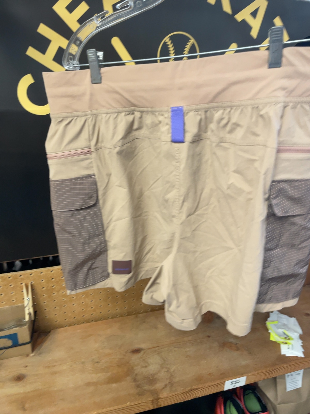 Lululemon Detours Welcome Size 12 Beige/Purple Shorts