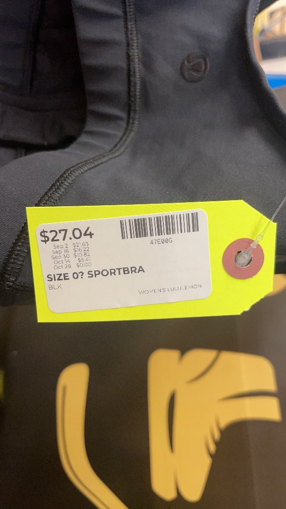 Lululemon Front-Zip Sport Bra - Black - Size 0
