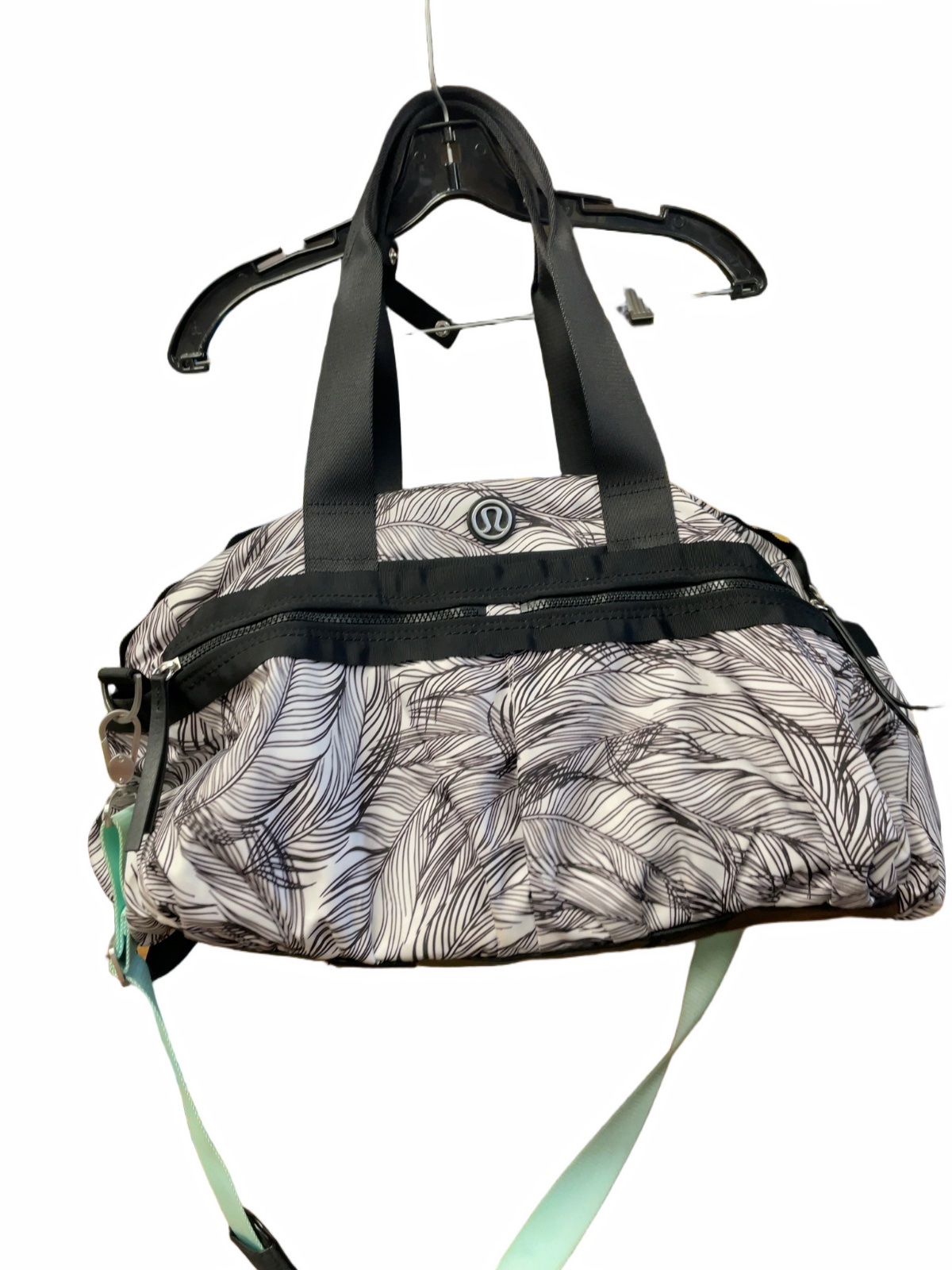 Lululemon Gym Bag White/Black Feather Print - image 1
