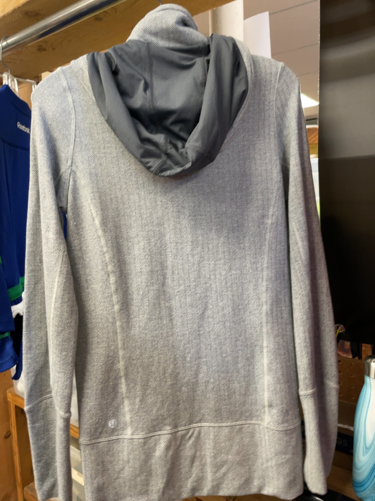 Lululemon Herringbone Zip-Up Jacket Size 6 Grey