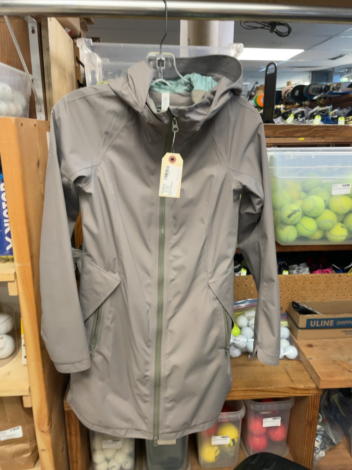 Lululemon Hooded Long Jacket Size 2 Grey