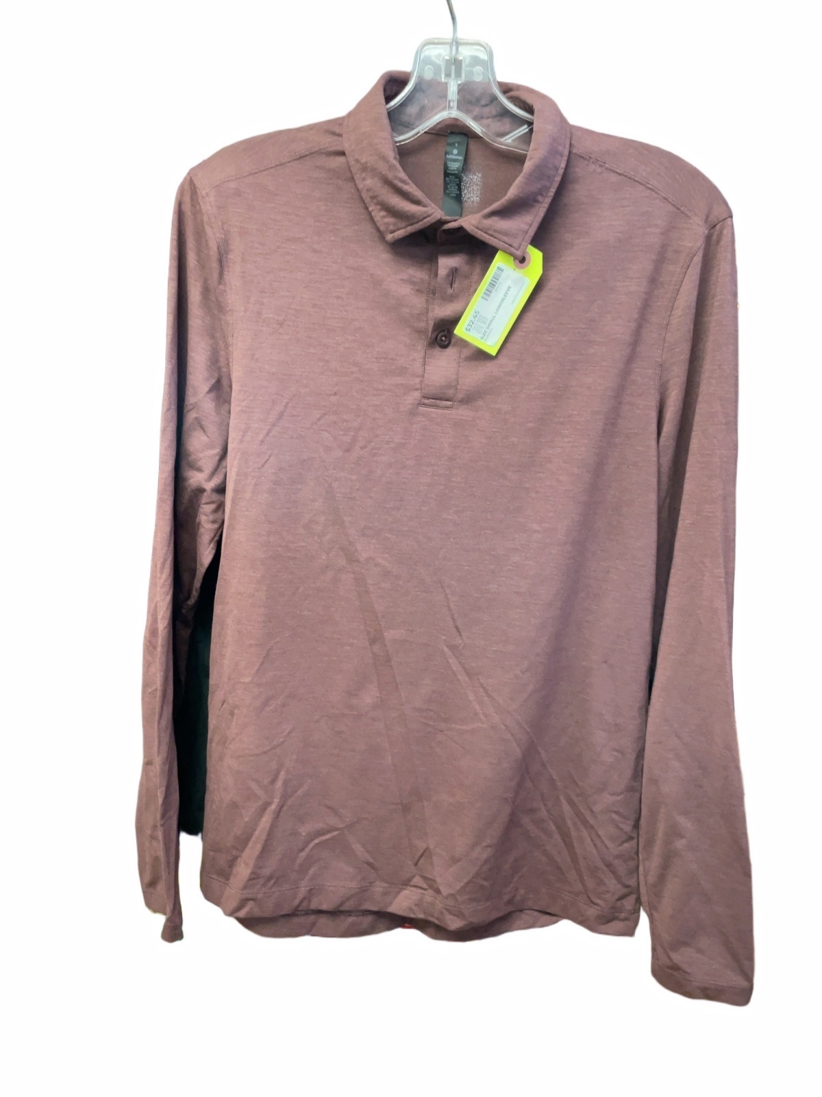 Lululemon Long Sleeve Polo Size Small Maroon - image 1