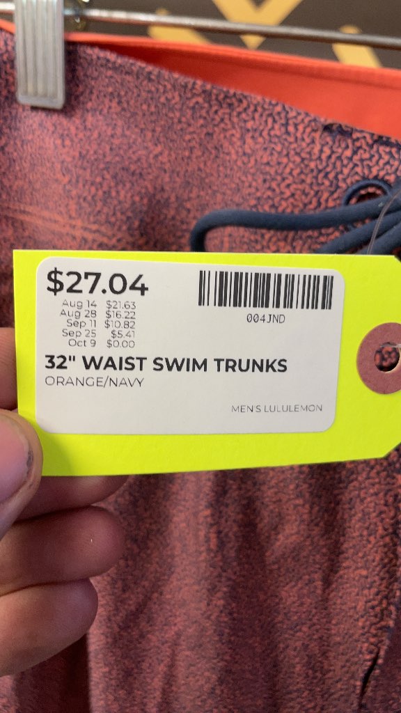 Lululemon Men's 32" Waist Swim Trunks