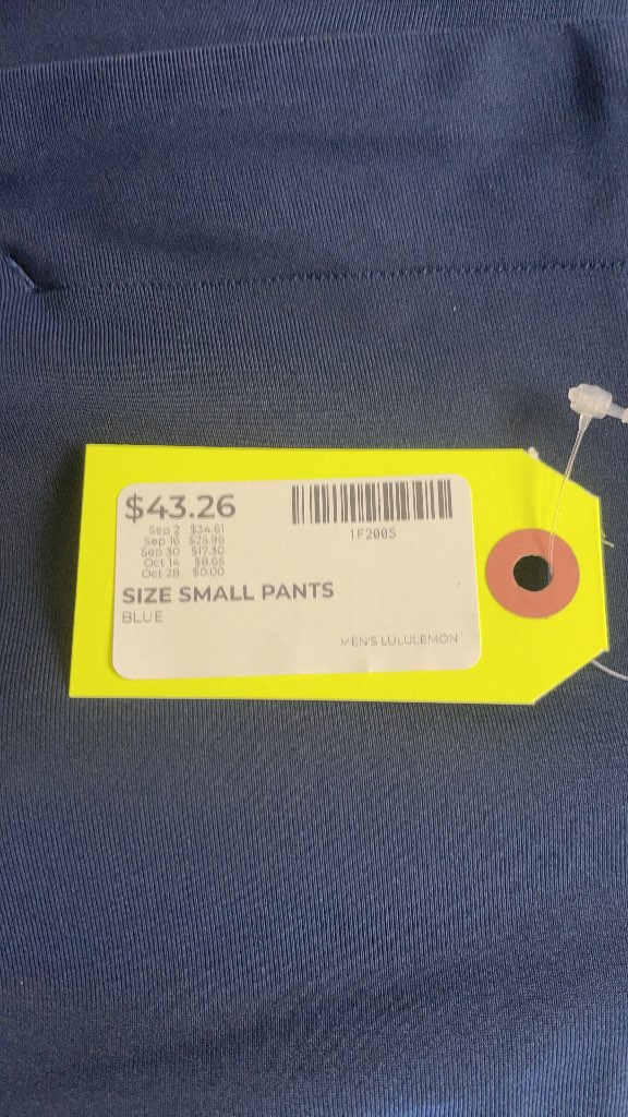 Lululemon Men's Blue Pants - Size Small