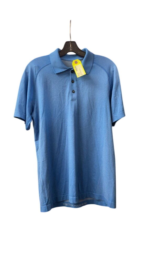 Lululemon Men's Blue Polo Shirt - Size Medium