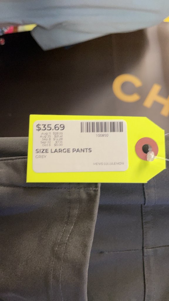 Lululemon Men's Grey Pants - Size Large