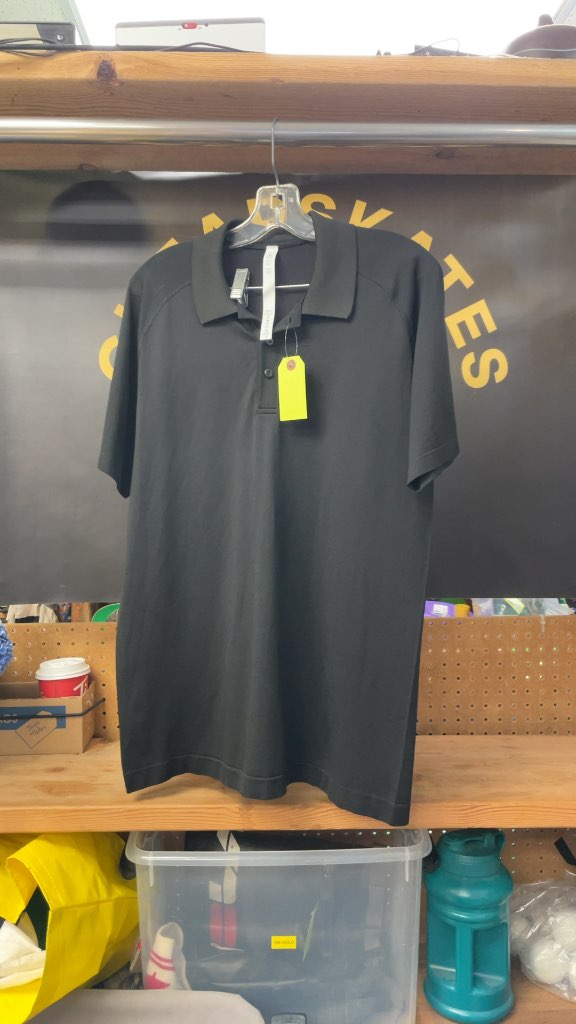 Lululemon Men's Polo Shirt - Black - Size Large