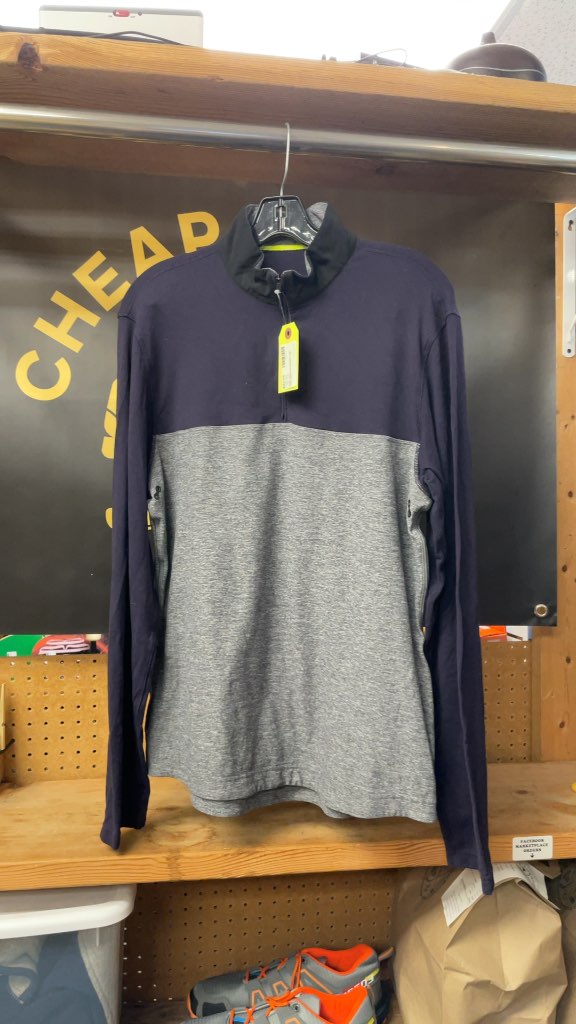 Lululemon Men's Quarter-Zip Pullover - Purple/Grey - Size Medium