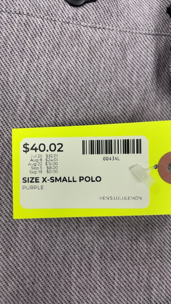 Lululemon Men's XS Purple Polo Shirt